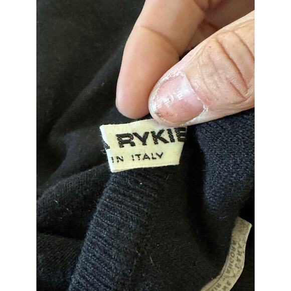 NWT Sonia Rykiel Women's Black Wide Leg Palazzo Sweatpants Joggers Size 38 - Picture 9 of 9